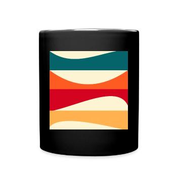 Konstruktivismus - MODERNE KUNST - HINTERGRUND - Tasse einfarbig - Schwarz - Vorne