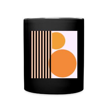 RETRO GEOMETRIE - ABSTRAKTE KUNST - Tasse einfarbig - Schwarz - Vorne