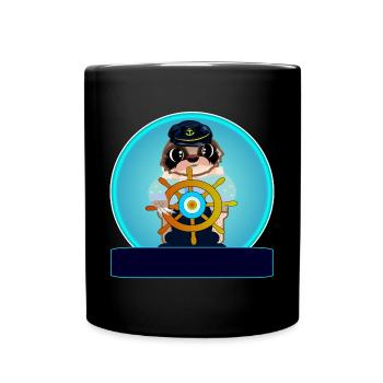 Cadeaux personnalisés - Prénom - Voile - Mug uni - noir - Devant