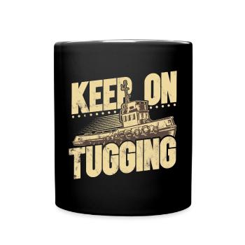 Schlepper Schleppboot Tug Life - Full Colour Mug - black - Front