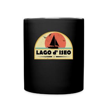 Lago d Iseo - Tasse einfarbig - Schwarz - Vorne