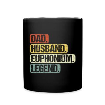 Euphonium Euphoniste Papa Proverbes Drôle - Mug uni - noir - Devant