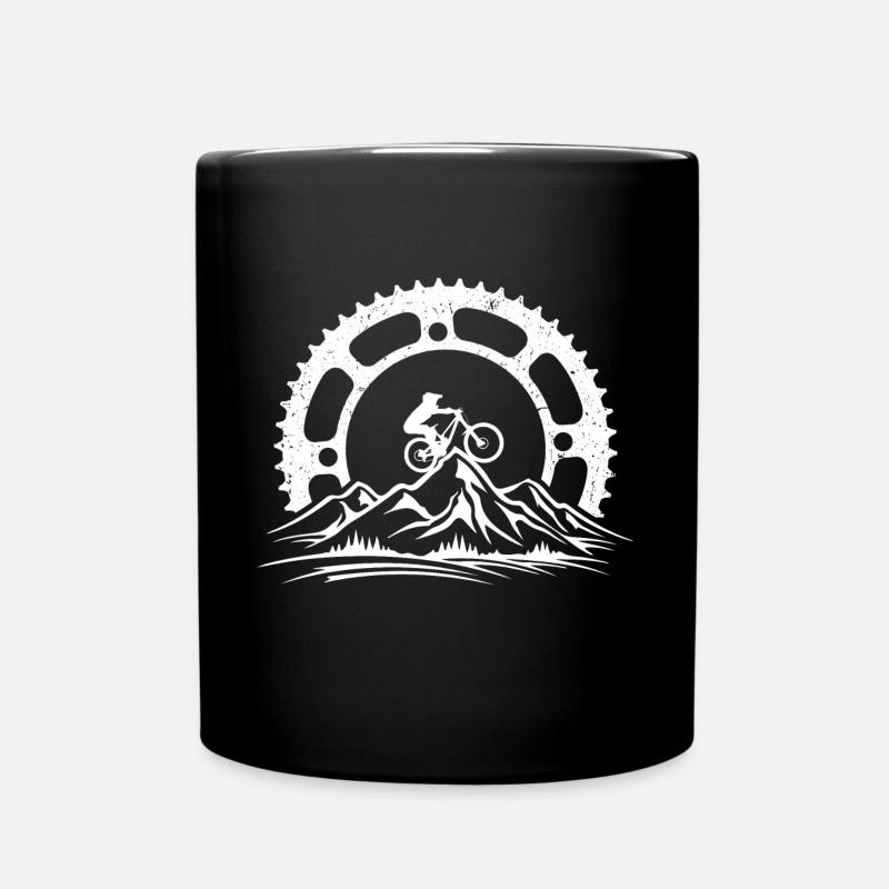 Mountain bike MTB mountain biker mountain biking - Full Colour Mug - black