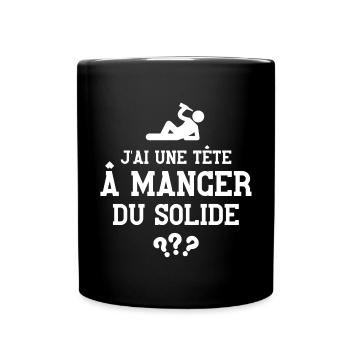 boire, apéritif, alcool - Mug uni - noir - Devant