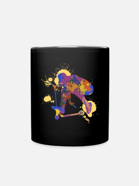 Stunt Scooter - Tasse einfarbig - Schwarz
