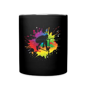 colorful splash scooter neu - Tasse einfarbig - Schwarz - Vorne