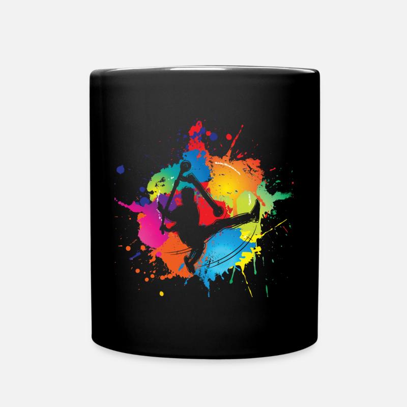 Stunt Scooter - Tasse einfarbig - Schwarz