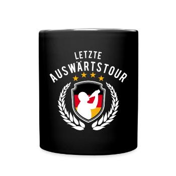 Junggesellenabschied - Letzte Auswärtstour - JGA - Tasse einfarbig - Schwarz - Vorne