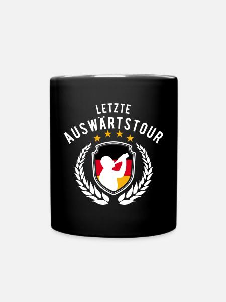 Junggesellenabschied - Letzte Auswärtstour - JGA - Tasse einfarbig - Schwarz