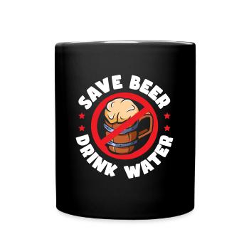 Beer Drinking Alcohol Excesses No Thanks - Full Colour Mug - black - Front