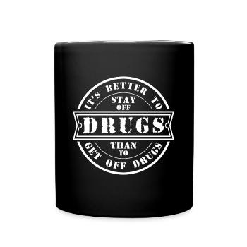 Entzug Clean Straight Edge Gegen Drogen - Tasse einfarbig - Schwarz - Vorne