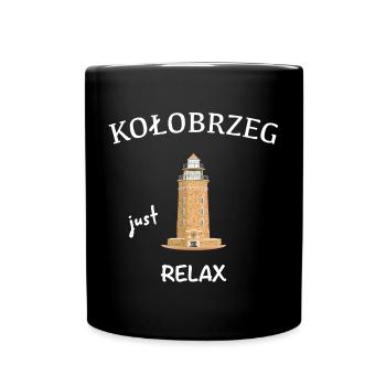 Kołobrzeg, Mer Baltique polonaise, Détendez-vous - Mug uni - noir - Devant