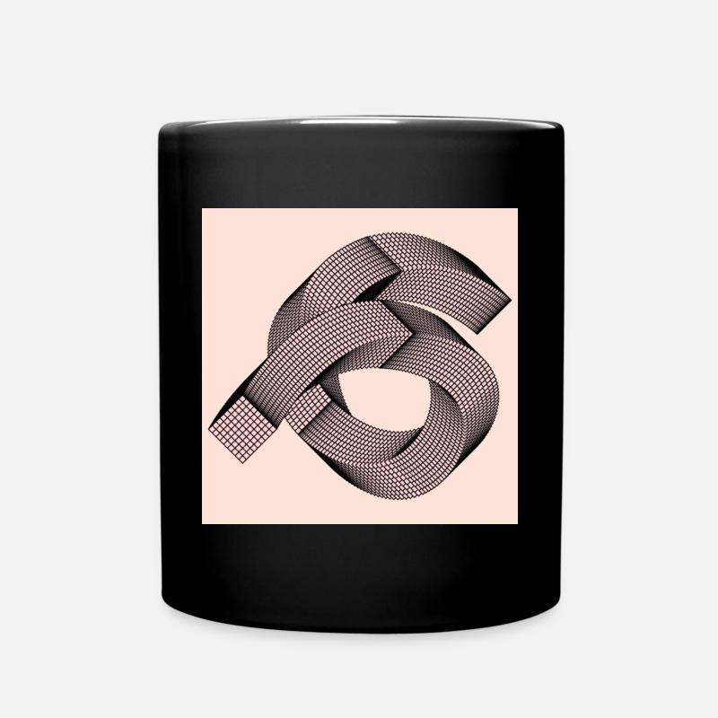 Grafisches Muster - Tasse einfarbig - Schwarz