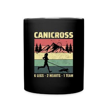 Canicross Trail Running Dog Sport Outdoor Hobby - Full Colour Mug - black - Front