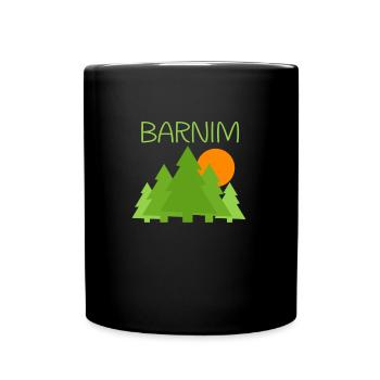 Wald Sonnenuntergang Barnim - Tasse einfarbig - Schwarz - Vorne
