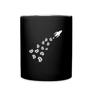 MIt Coins ins All - Tasse einfarbig - Schwarz - Vorne