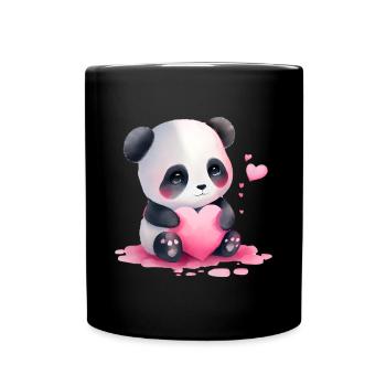Panda Cadeau Saint-Valentin - Mug uni - noir - Devant