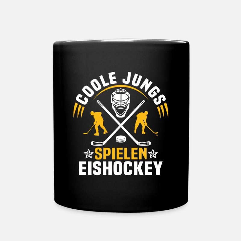 coole jungs spielen eishockey eishockeyspieler - Tasse einfarbig - Schwarz