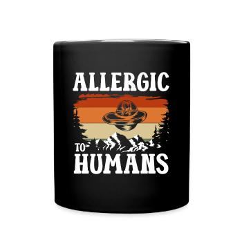Außerirdischer Mars Weltraum Untertasse - Tasse einfarbig - Schwarz - Vorne