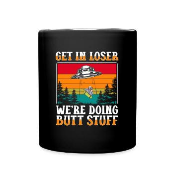 Extraterrestrial Invasion Extraterrestrial Saucer - Full Colour Mug - black - Front