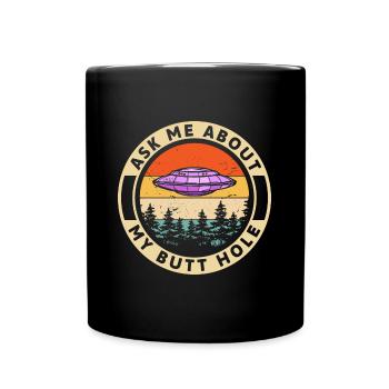 Alien Aliens - Tasse einfarbig - Schwarz - Vorne