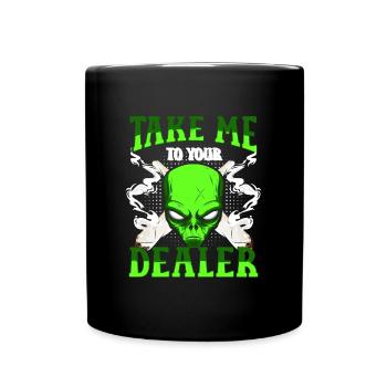 Extraterrestrial Star Space Retro - Full Colour Mug - black - Front