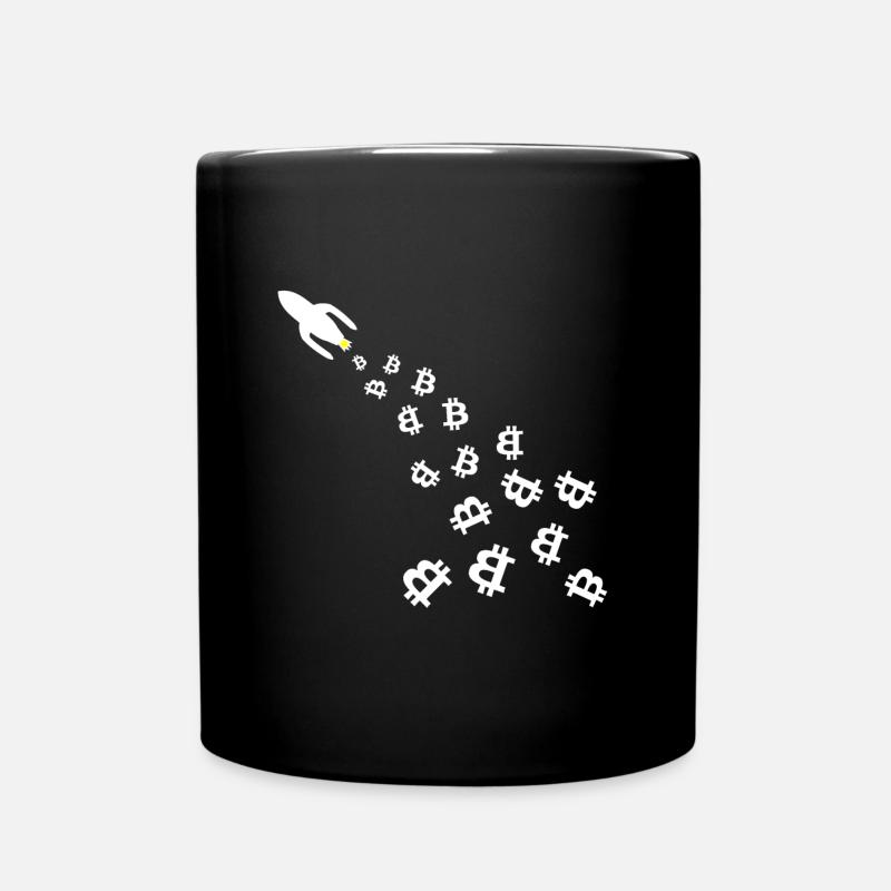Die Coin Raketen - Tasse einfarbig - Schwarz