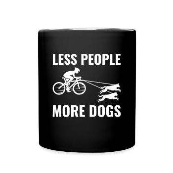 Bikejoring DogScooting Dog Sport Bike Bicycle Ride - Mug uni - noir - Devant