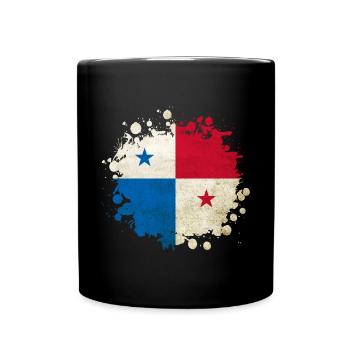 Drapeaux vintage du Panama - Mug uni - noir - Devant
