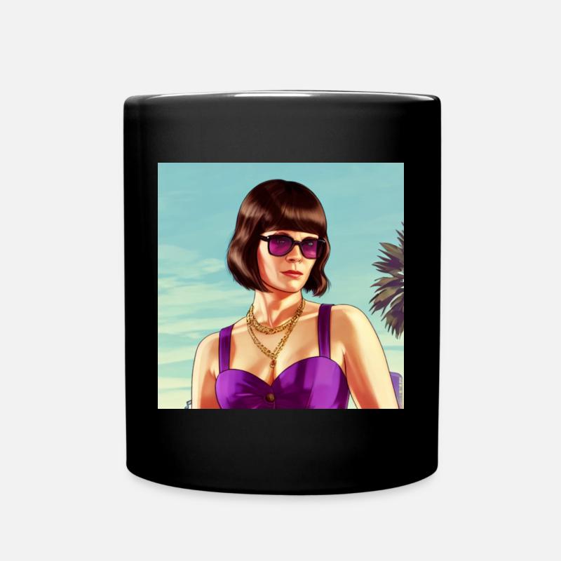 GTA5 Look - Zooey Dechanel - Full Colour Mug - black