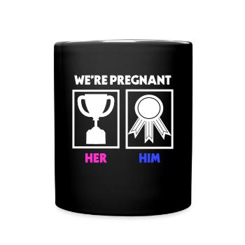 Déclaration de grossesse du parent Enceinte - Mug uni - noir - Devant