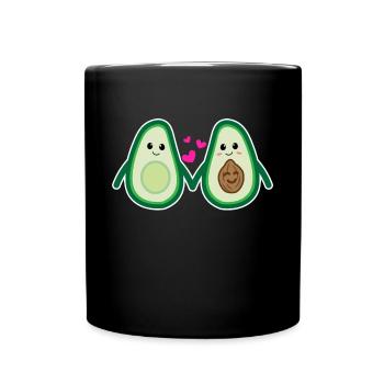 Avocat Coeur Parent Grossesse Enceinte - Mug uni - noir - Devant