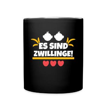Baby Heart Statement Pregnancy Pregnant - Full Colour Mug - black - Front
