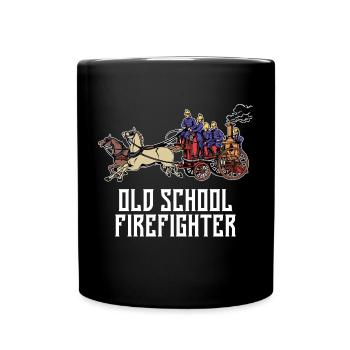 Fire brigade Volunteer fire brigade Firefighter - Full Colour Mug - black - Front