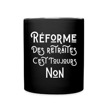 retraite, je suis retraité, je suis retraitée - Mug uni - noir - Devant