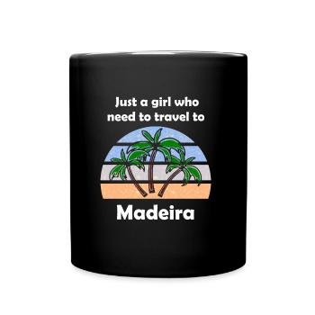 DIe Madeira Reise - Tasse einfarbig - Schwarz - Vorne
