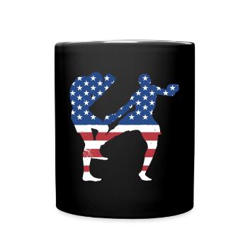Sport Us Flag MMA - Tasse einfarbig - Schwarz - Vorne