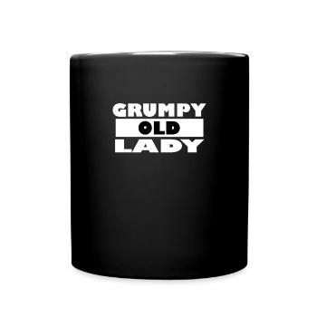 grumpy old lady - Tasse einfarbig - Schwarz - Vorne