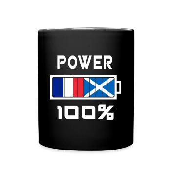 L'Écosse et la France sont au pouvoir à 100 % - Mug uni - noir - Devant