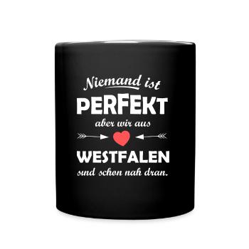 Die Westfalen aus NRW - Tasse einfarbig - Schwarz - Vorne