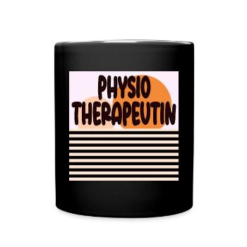 Geschenke für Physiotherapeutin - Tasse einfarbig - Schwarz - Vorne