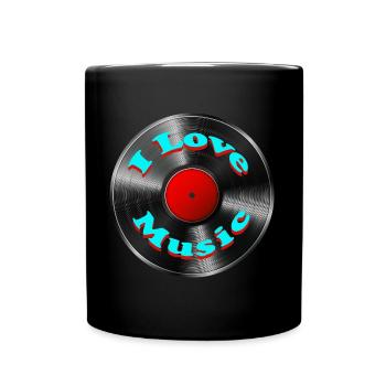 I Love Music - Mug uni - noir - Devant