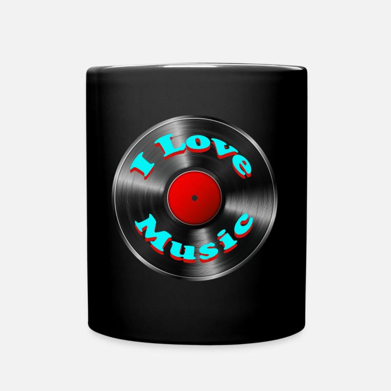 I Love Music - Mug uni - noir