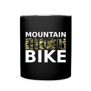 MTB Mountainbike Radsport - Tasse einfarbig - Schwarz - Vorne