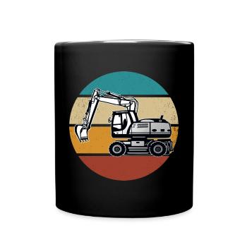 Excavator - Full Colour Mug - black - Front
