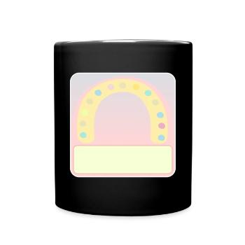 Name badge bow - Full Colour Mug - black - Front