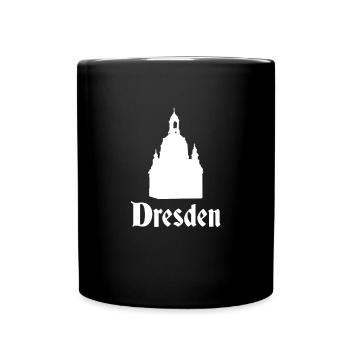 Dresden Frauenkirche - Tasse einfarbig - Schwarz - Vorne