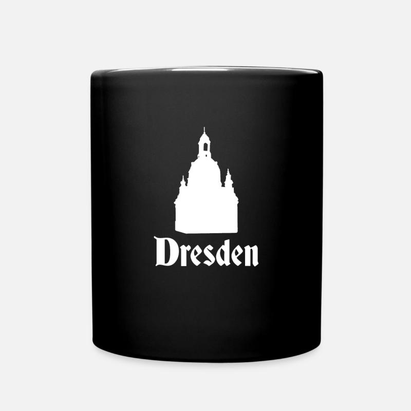 Dresden Frauenkirche - Tasse einfarbig - Schwarz