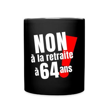 retraite, réforme des retraites, retraité - Mug uni - noir - Devant