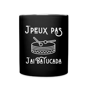 Batucada, joueur de batucada, percussion - Mug uni - noir - Devant